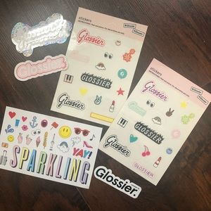 Set of Glossier Stickers